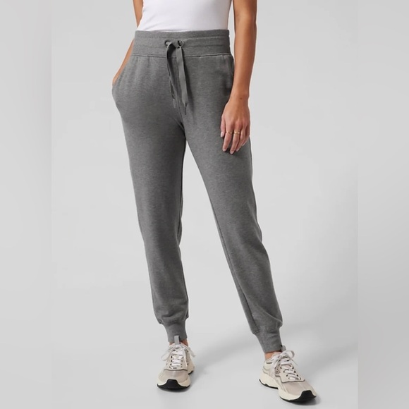 Athleta Pants - ATHLETA HEATHER GREY DRAWSTRING WAISTBAND BALANCE JOGGER MEDIUM